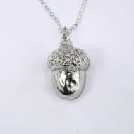 Silver acorn pendants